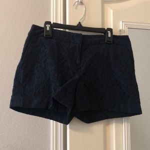 Cynthia Rowley Navy blue lace shorts